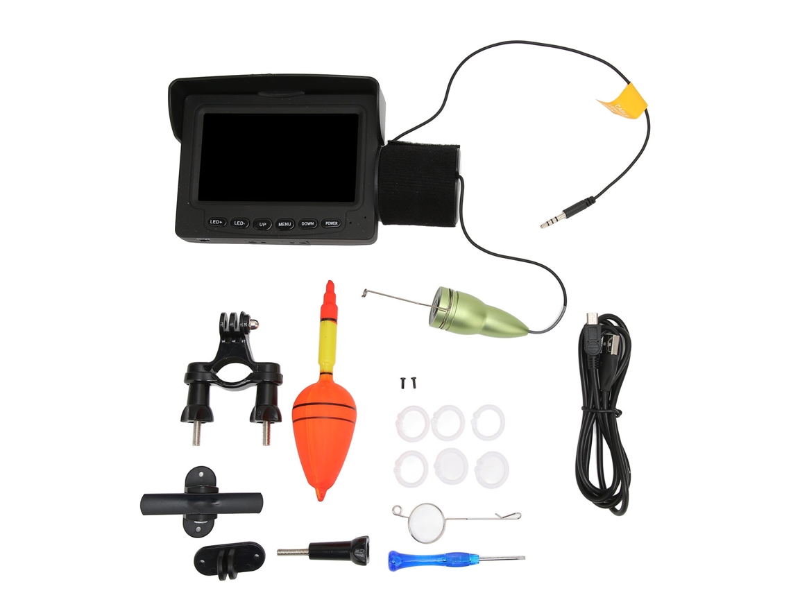 Cámara de pesca con pantalla de 4,3 pulgadas y detector de peces subacuático.