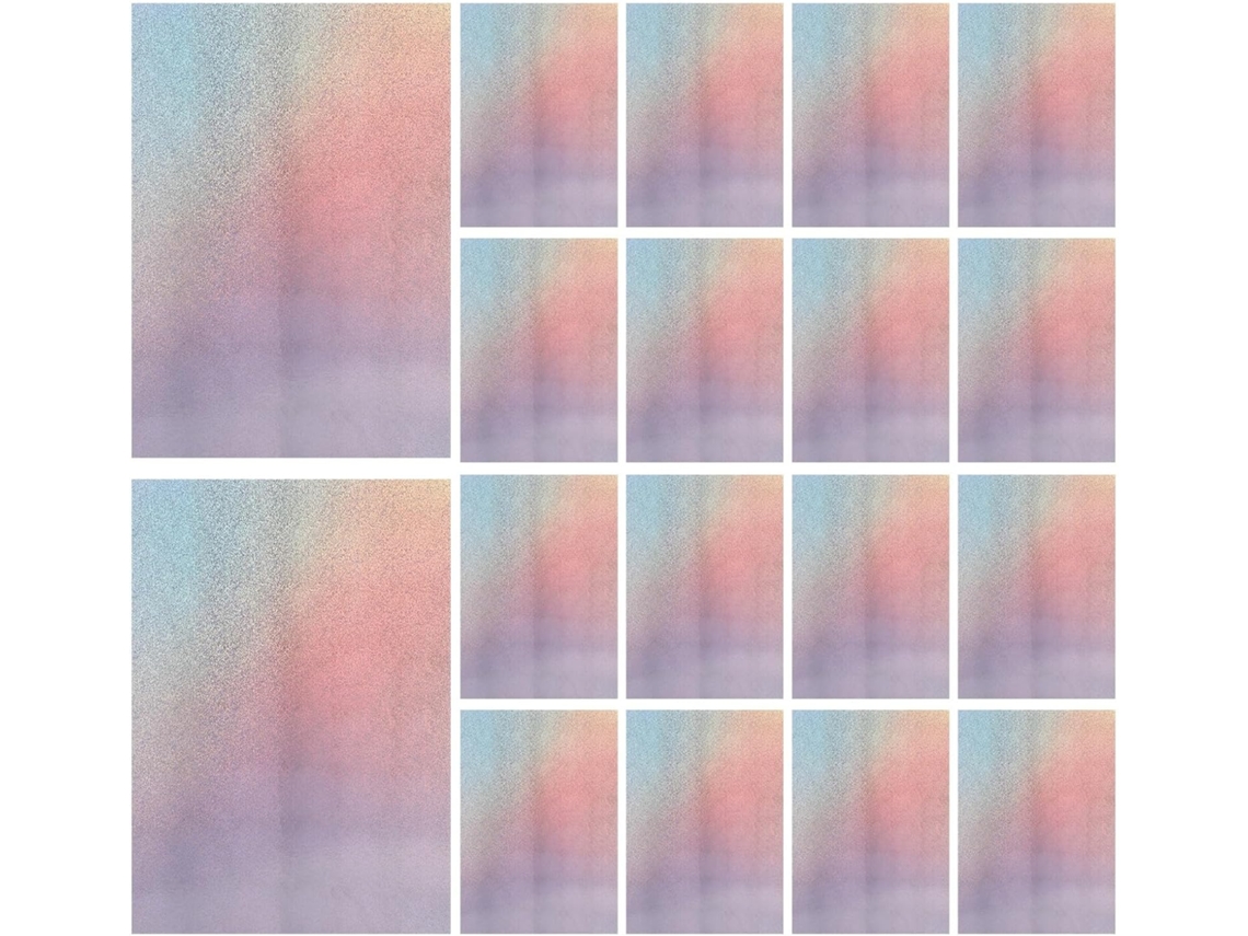 50 Piezas De Cartulina Metálica Holográfica Gruesa Con Efecto Espejo Brillante Para Pasatiempos.