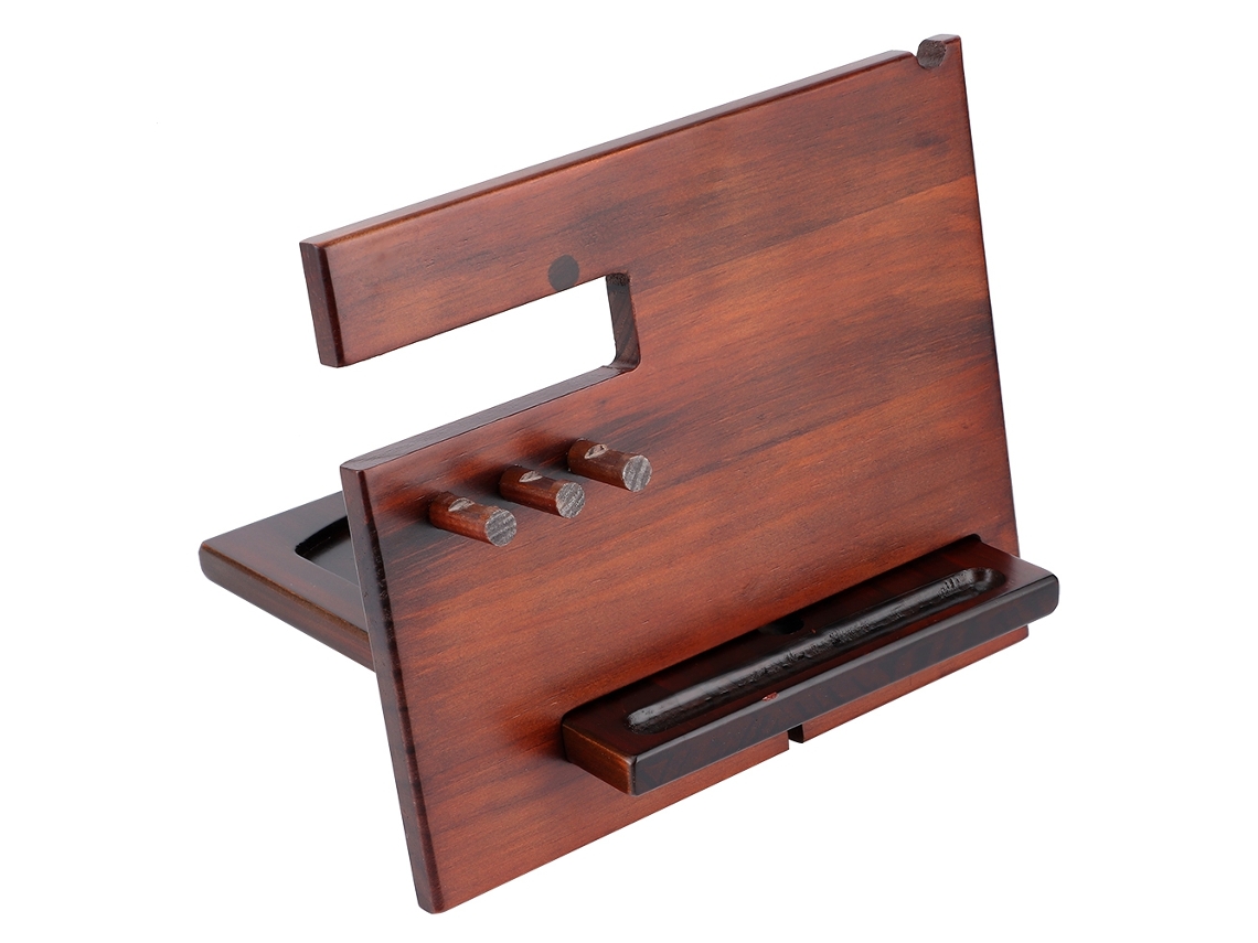 HYMNORA Reloj de Madera Gafas Joyas Llaves Accesorios Soporte Organizador para Mesa Hogar Oficina