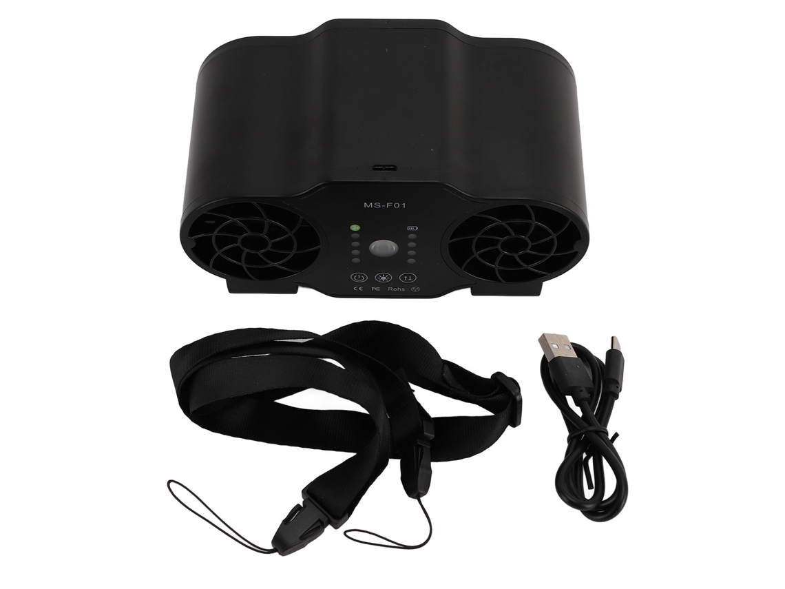 Ventilador De Cintura Portátil Recargable Por Usb Con Potente Flujo De Aire De 20000 Mah Para Acampar Al Aire Libre.
