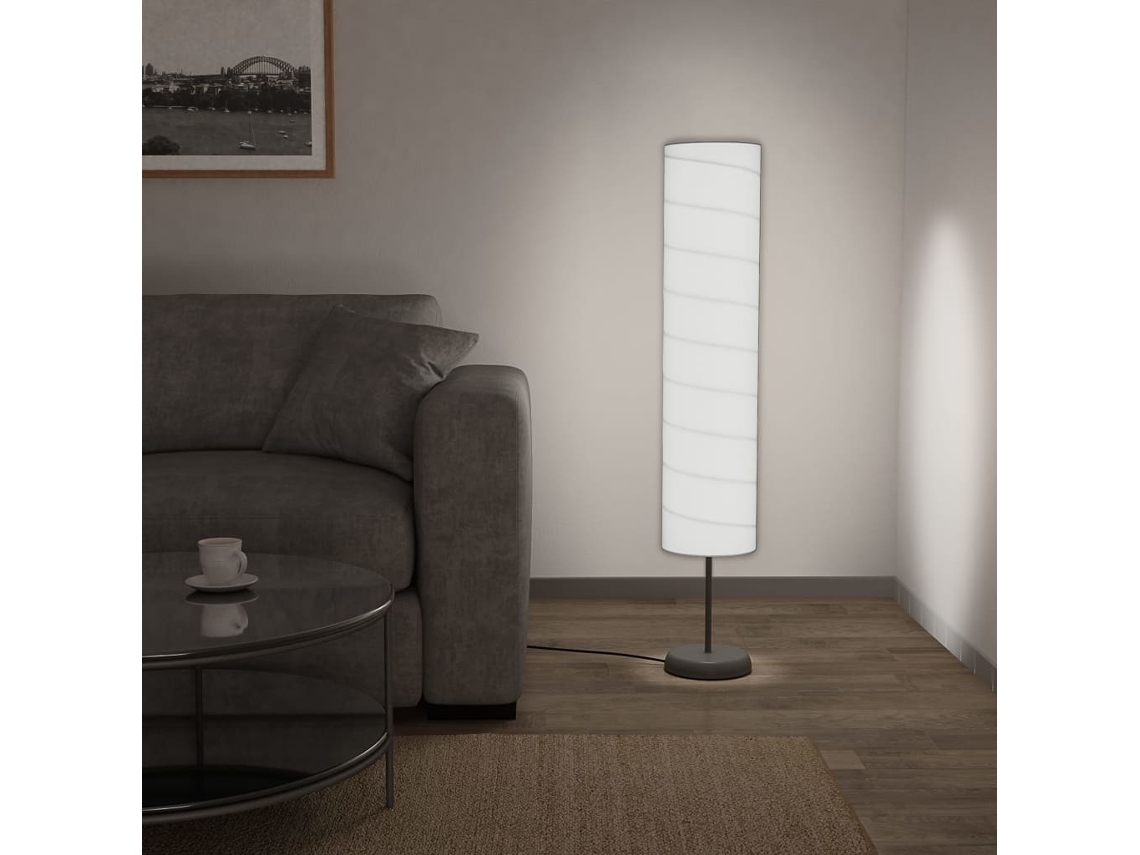 Lámpara Luminaria de Pie con Soporte 121 cm E27 Blanco