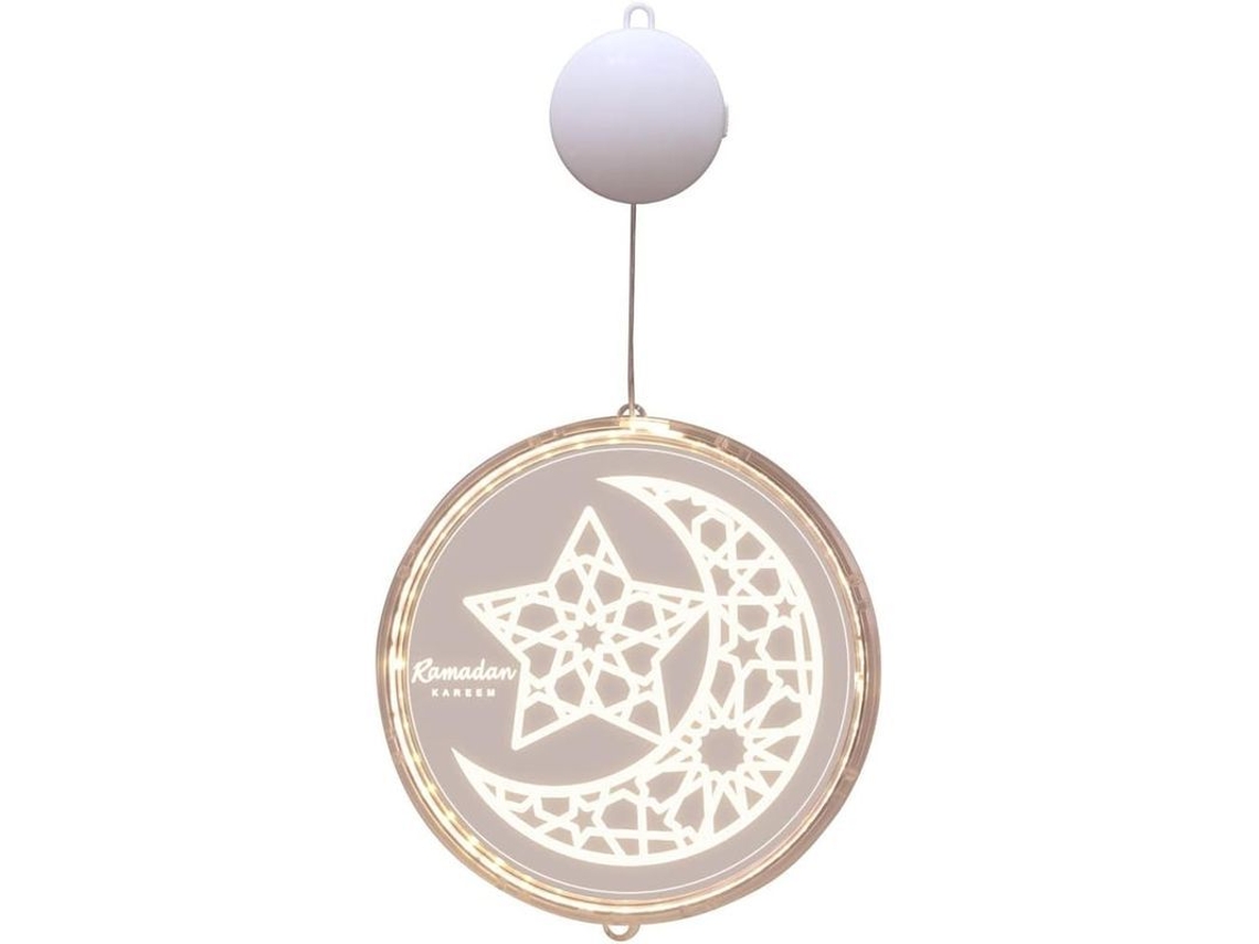 Lámpara De Pared Decorativa Led 3d Con Ventosa Para Ramadán, De Acrílico, Funciona Con Pilas.