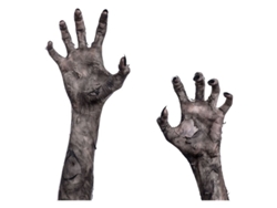 2026-calcomanías De Mano Fantasma Para Halloween Pegatinas De Pared Y Ventana 30x45cm 2 Hojas