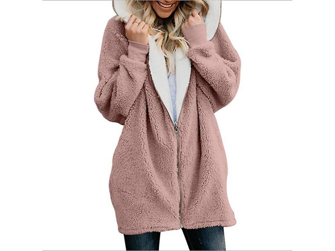 2026-chaqueta De Invierno Para Mujer Con Capucha Y Forro De Felpa Poliéster