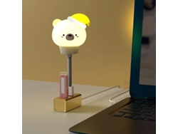 Lámpara Nocturna Usb Con Forma De Animal Xiong Bai De 16 Cm, Luz Suave Que Protege Los Ojos Para Usar Con La Computadora.