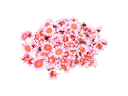 Rebe-100 Peças De Margaritas Artificiais Pequenas De Seda Para Escritórios Casamento Diy Rosa Branco Decoração