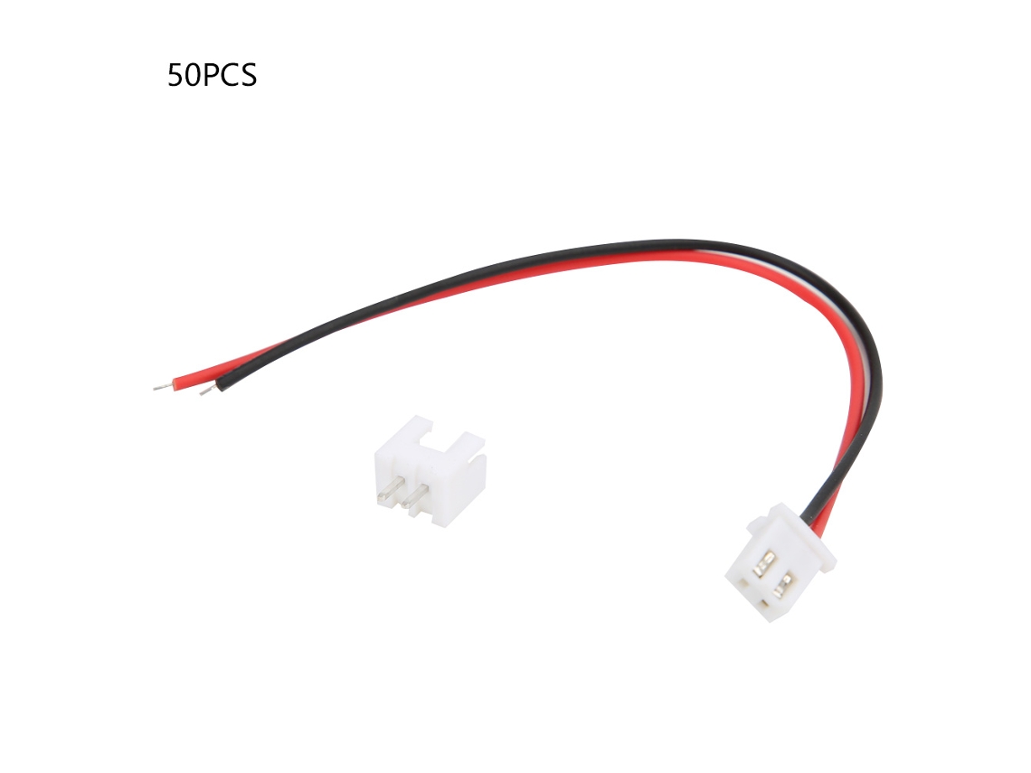Yncm2026-50 Conectores Hembra Jst 2.5mm Ph 2-pin Con Cable De 120mm Para Batería Li-po