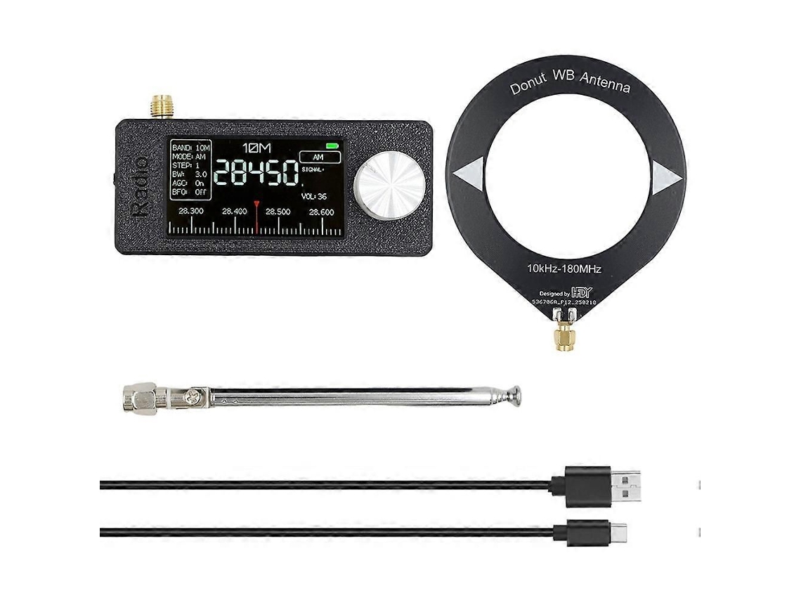 Radio de bolsillo GOKOCO Si4732 con pantalla IPS de 1,9 pulgadas, frecuencia de 0,5 a 108 MHz, Mini LSB USB AM/FM, receptor Tor para todos los GOKOCO