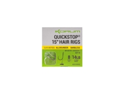 Ganchos KORUM 4 Big Fish Hair Rigs W/Quickstops Barbed