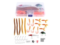 Kit De 67 Piezas De Señuelos De Pesca Con Señuelos Duros Y Blandos, Anzuelos Y Accesorios Para Pesca En Agua Dulce Y Salada.