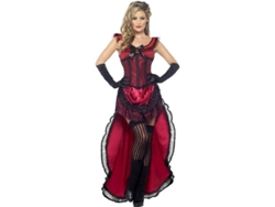 Disfraz de Mujer DISFRAZZES Chica De Saloon Burdeos (Talla: M - 40/42)