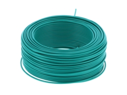 Cable eléctrico aislado de 7 núcleos recubierto de PVC BV-1x1, 100 m, CA 300 V, verde