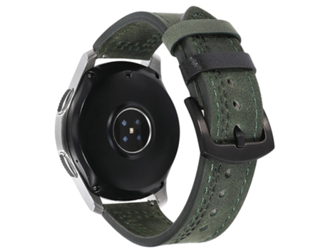Correa de PU 20mm para Samsung Galaxy Watch3 41mm/Garmin Forerunner 645/Huawei Watch GT 2 42mm - verde/punto negro