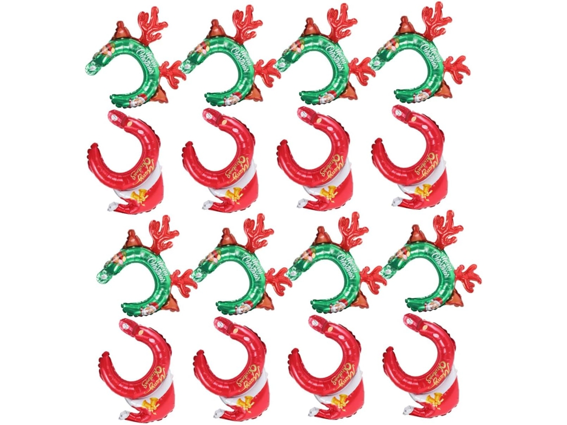 20 Diademas Inflables Navideñas Para Fiestas, Accesorios Temáticos Para La Cabeza