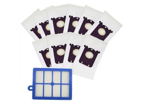 10 bolsas de polvo para aspiradora, 1 unidad, filtro Hepa apto para aspiradora Electrolux Ze346B Ze360Wp Z2347,Z3347