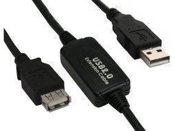 Cable USB INLINE (USB - 10 m - Negro)