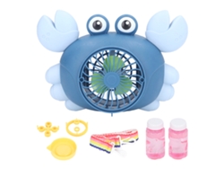 Máquina De Burbujas Eléctrica 3 En 1 Con Forma De Cangrejo Y Música, Juguete De Baño Para Niños De 3 Años En Adelante, Azul Oscuro.