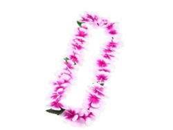 Collar Hawaii morado y blanco de 55 cm