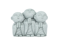 Mini estatua de monje budista chino de arenisca verde, bonita figura de Buda, adorno de 3 monjes pequeños para acuario, pecera, decoración del hogar y jardín.