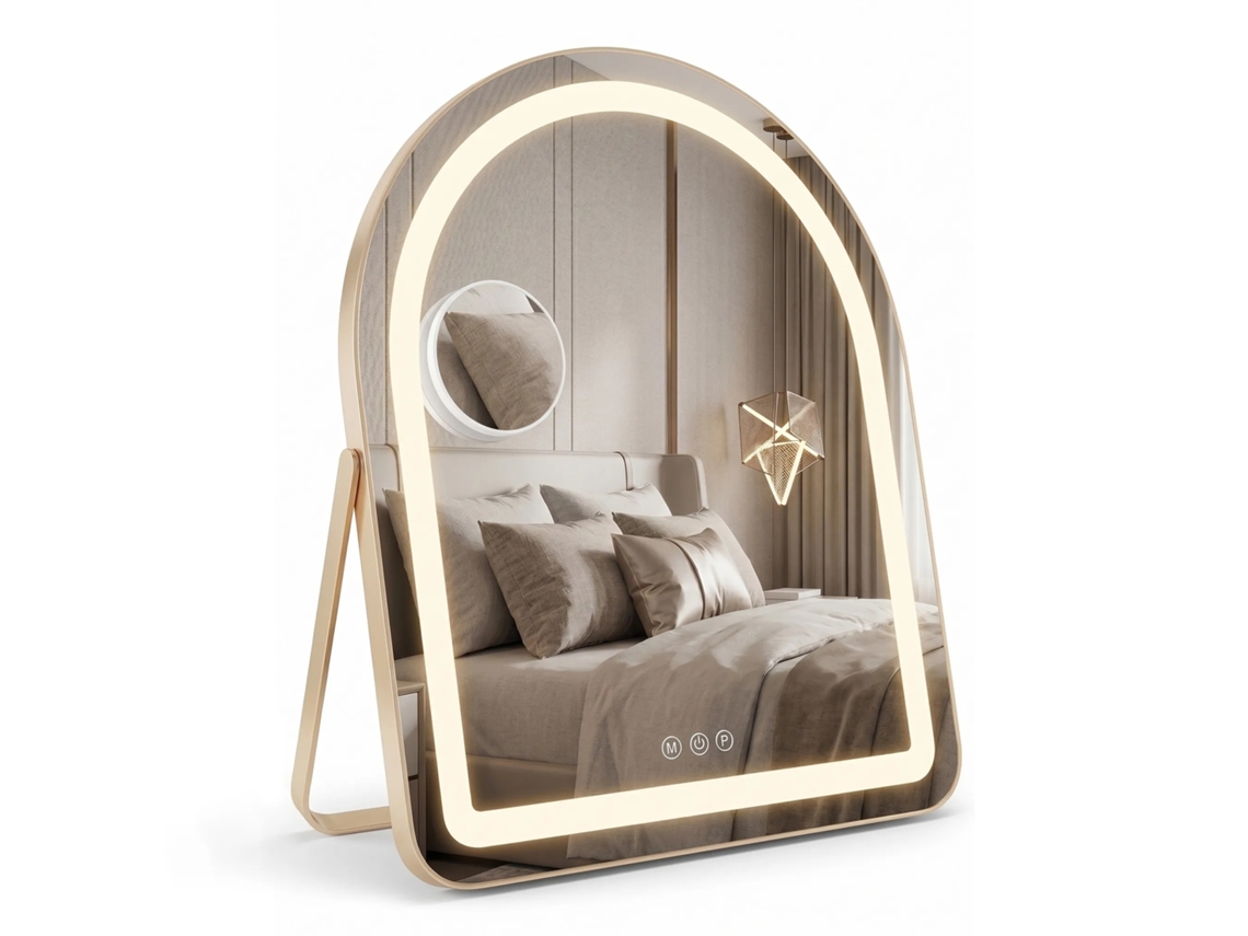 Espejo Rea Glam Gold 40x45 Led