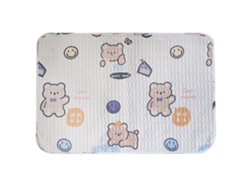 2026-protector De Colchón Antideslizante Impermeable Lavable De Algodón Purificado Para Orina Oso Feliz 2 Lados