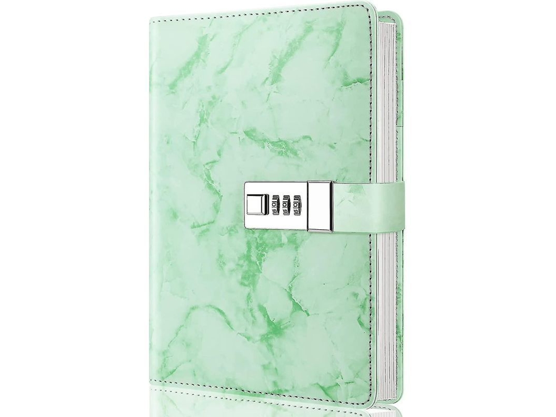 2026-diario De Mármol Con Candado, A5 Rehileteable Para Niñas Y Mujeres, 192 Páginas Cuaderno Bonito Con Cierre Combinado