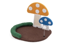 Cama para gatos 3 en 1 con forma de seta, con tablero de sisal y pelota NORTHIX