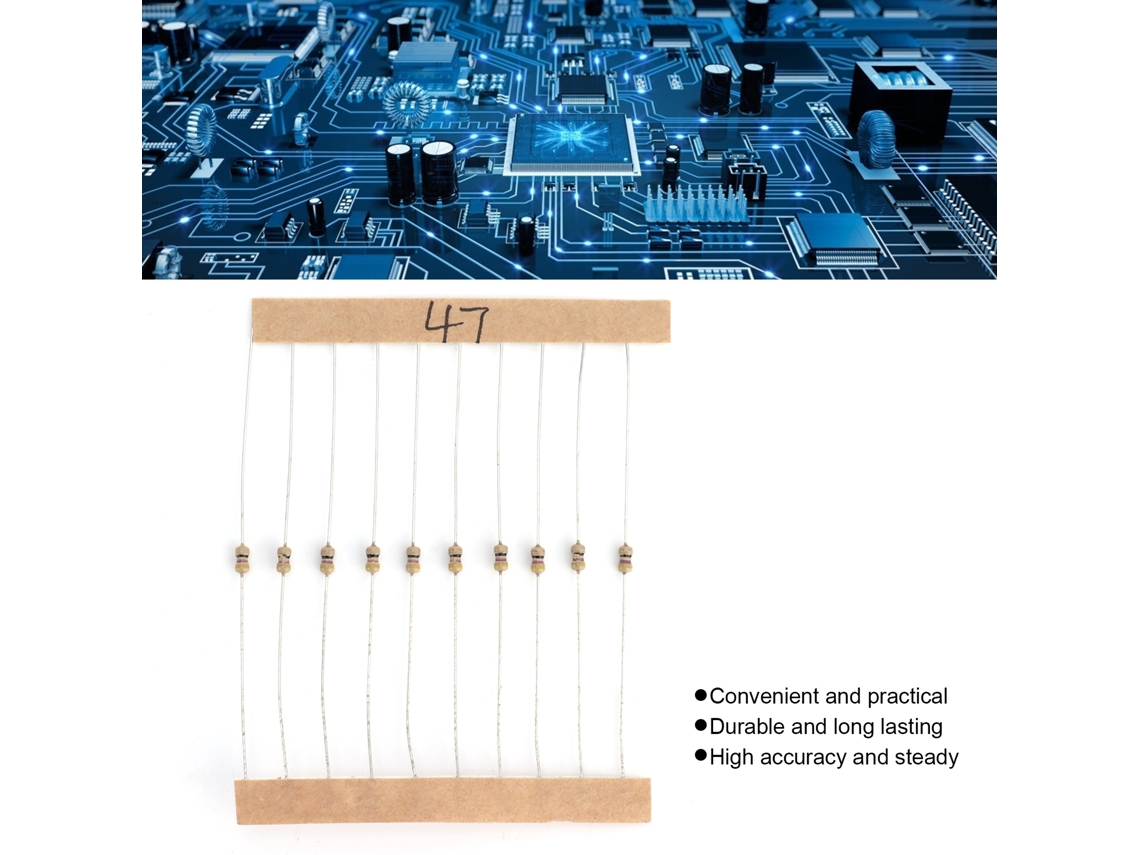 Kit De Resistencias De Película De Carbono 30 Valores 300 Piezas 5% 1/6w 10ω-1mω Para Diy