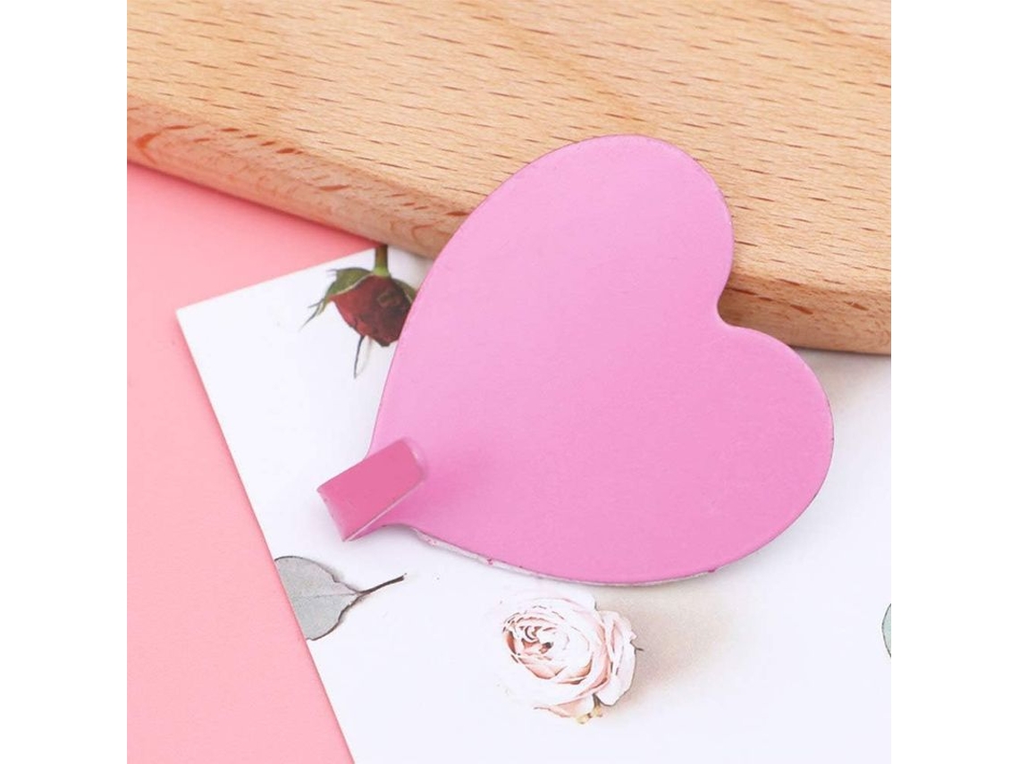 Ganchos De Pared Autoadhesivos Con Forma De Corazón Para Abrigos, Sombreros Y Accesorios.