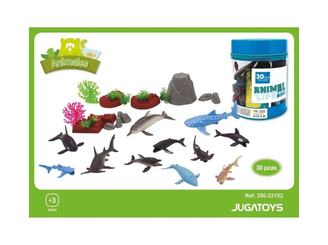 Figuras JUGATOYS Animales Marinos en Bote (30 Pzs)