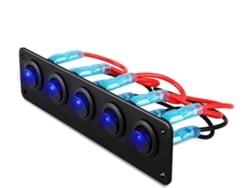 Panel De Interruptores Basculantes 2x Con 5 Interruptores De Encendido/apagado Precableados Para Camión