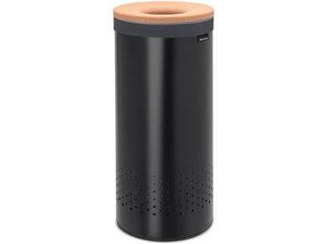 Cesta de Ropa BRABANTIA 120008 Inox (Negro - 3,35 kg - 30 x 30 x 65 cm - Garantía: 10 Años)