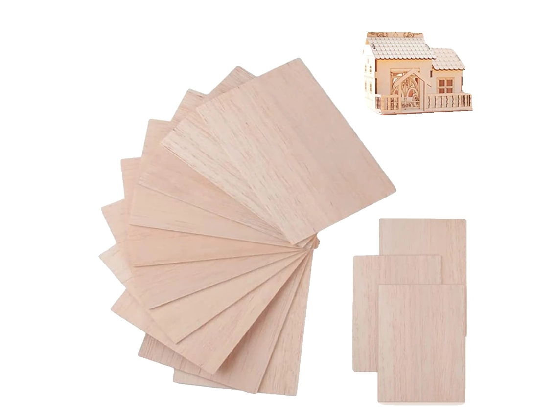 Láminas de álamo, 300 x 300 mm, 3 mm de grosor, ideales para manualidades OEM