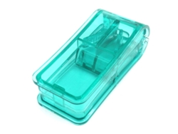 Cortador De Tabletas Con Cuchillas De Acero Inoxidable, Protector Y Dispensador Para Tabletas Pequeñas Y Grandes Vitamínas Verde