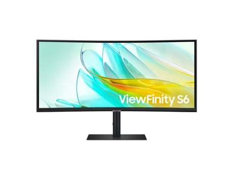 Monitor SAMSUNG ViewFinity S6 (Negro - LED - VA - Flicker free - 34 - 4K Ultra HD - 5 ms)