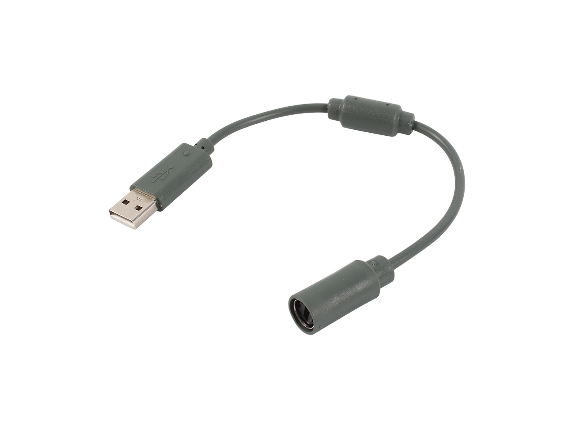 Adaptador de conexión USB para mando con cable de Xbox 360, cable de repuesto - Gris