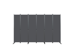 Paravente Gris 6 Piezas 304x180cm Plegable Freestanding Grande Para Interior