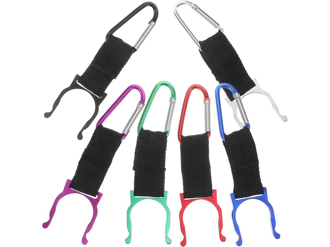 Juego de 6 clips para botellas, ideales para acampar o hacer senderismo (Slowmoose).