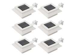 Conjunto 6 Farola Jardin VIDAXL Blanco Polipropileno