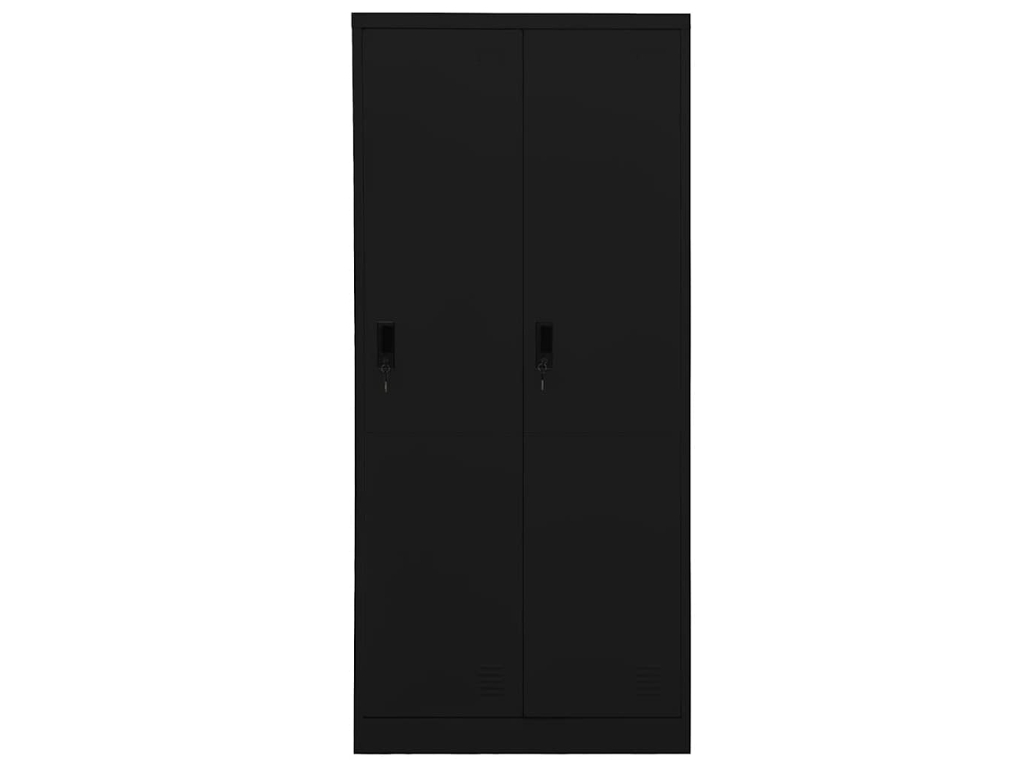 Maison Exclusive - Armario De Acero Negro 80x50x180 Cm