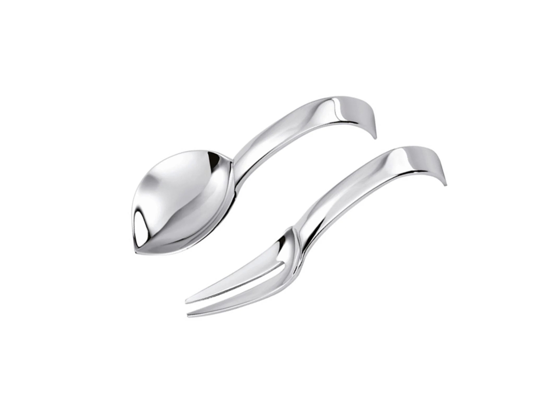 Set Cucchiaio E Forchetta Monoporzione Sambonet Living Acciaio