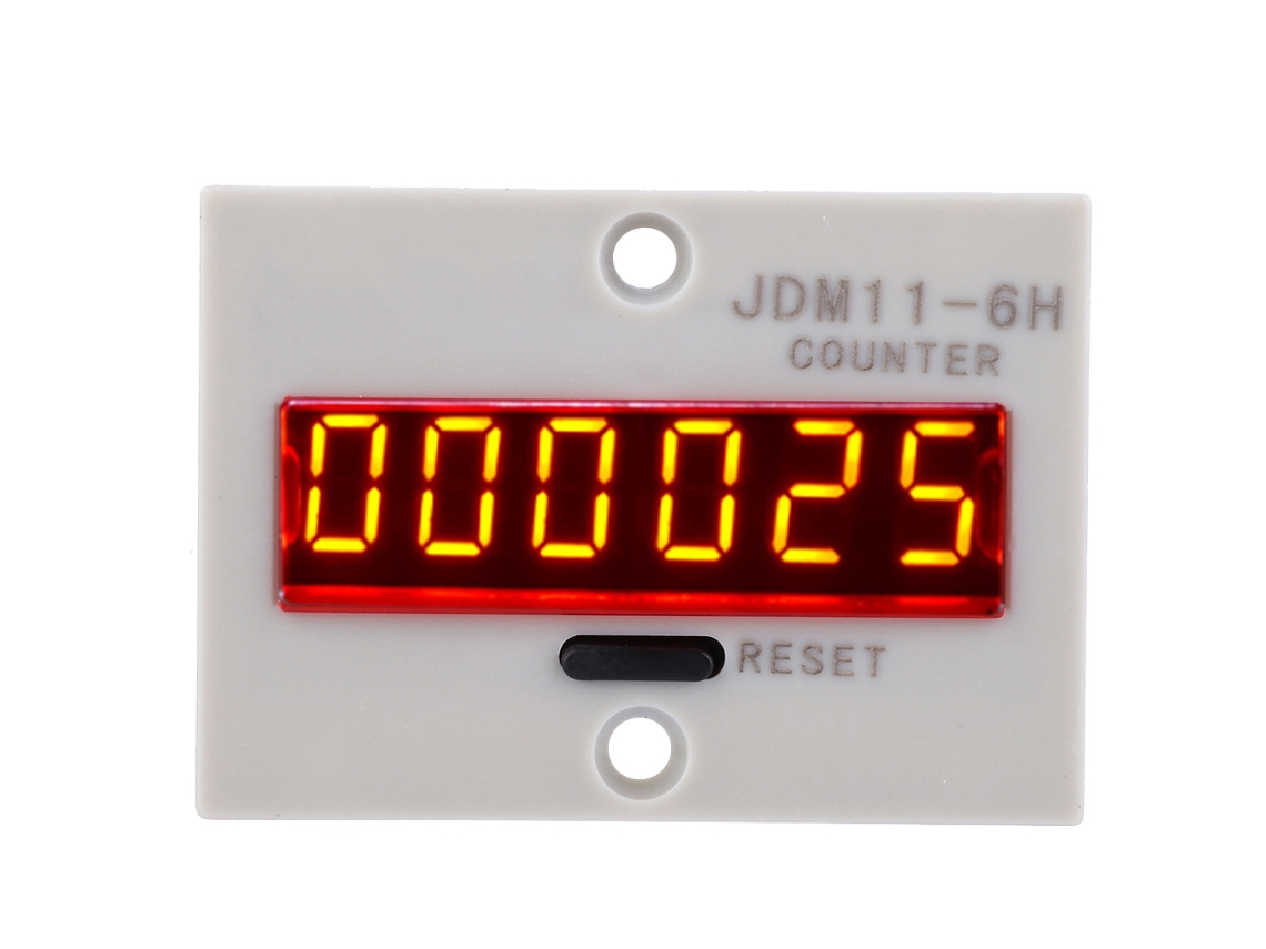Contador Electrónico Jdm11-6h Con Led, 6 Dígitos, Ac/dc 24v, Rango 0-999999, 0,38 Pulgadas