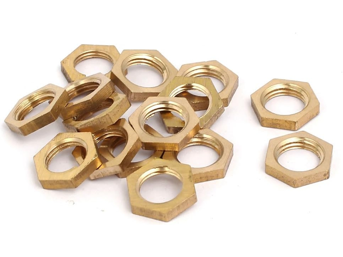 15 Piezas De Tuerca Hexagonal De Latón Con Rosca Hembra De 1/8 Bsp Para Accesorios De Tuberías (e...