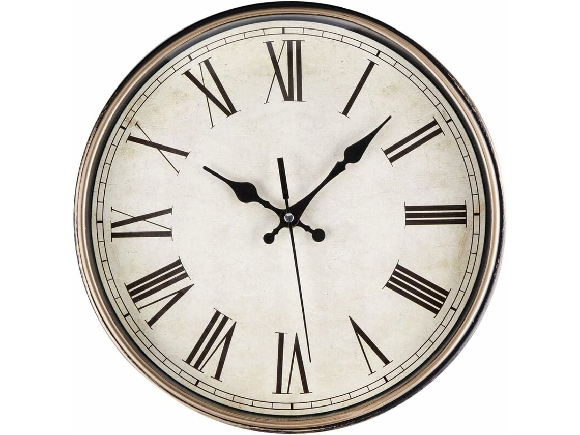 Reloj de pared cuarzo silencioso 30 cm con números romanos Kofihety