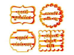 Juego De 4 Cortadores De Galletas Divertidos Con Frases Irreverentes Para Pasteles Y Fiestas.