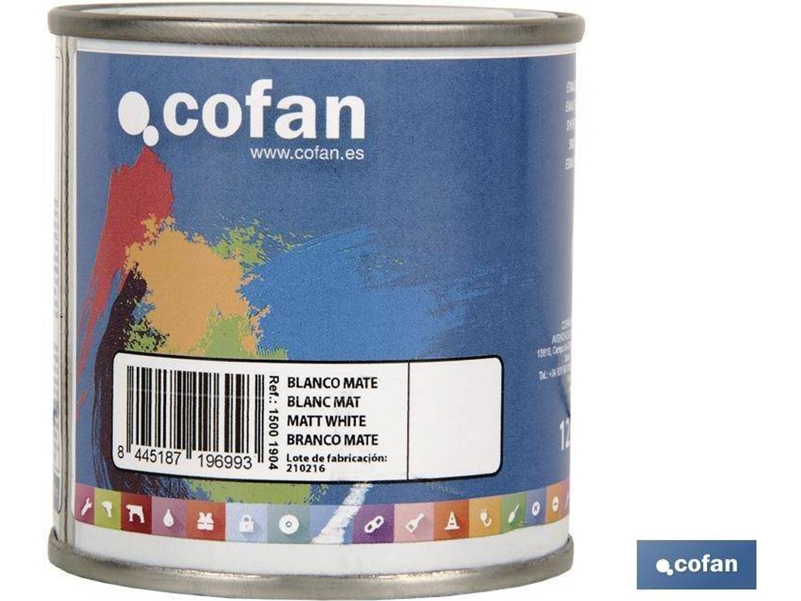Esmalte Sintético COFAN Blanco Mate   (125 ml)