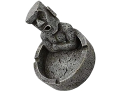 Cenicero Piedra Resina Retro Fácil Anticaída Decoración Hogar Oficina Armario Estilo Estatua Pascua Moai Usar