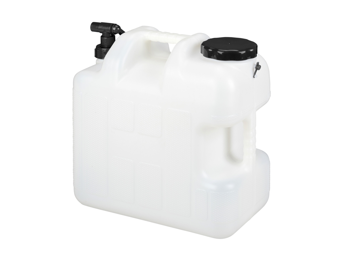 Relaxdays Caneca De Água Com Torneira, 25l, Plástico Livre De Bpa, Tampa Ampla, Recipiente De Camping, Branco/preto