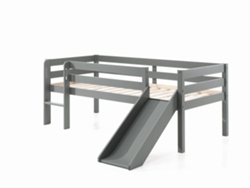 Cama Alta FURNLUX Pino (Gris, Madera Maciza - 175X208X83 Cm / 90X200 Cm)