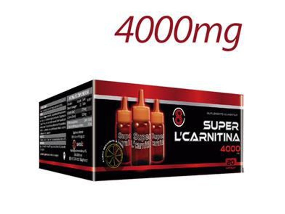 Complemento Alimentar FHARMONAT Super L-Carnitina 4000 - 20 Amp - Fharmonat